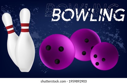 Bowling background Vector illustration EPS 10