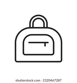Bowling Bag Outline Icon Vector Illustration