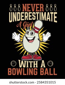 bowling ball athlete black t shirt art