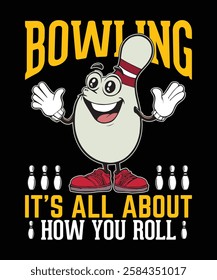 bowling ball athlete black t shirt art