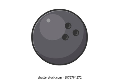 bowling ball black vector