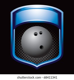 bowling ball blue shiny display