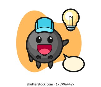 Bowling ball cartoon getting the idea