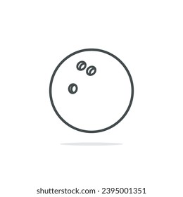 Bowling Ball Cartoon Vector Icon Illustration. Sport Object Icon Concept Isolated Premium Vector. Flat Cartoon Style