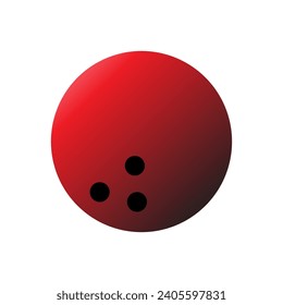 Bowling ball color icon vector icon