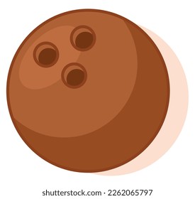 bowling ball design over white