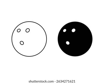 Bowling ball design, vector, isolated on transparent background