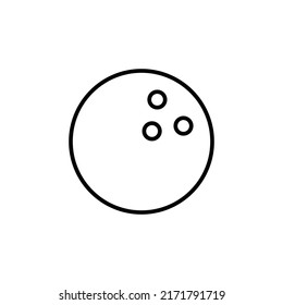 icono de trazo modificable de bola de bolos, icono de trazo inteligente