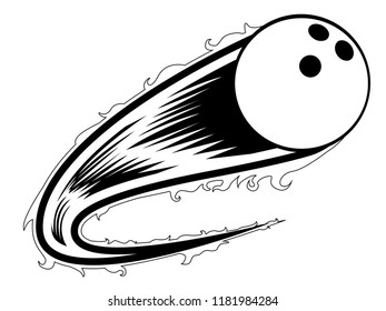 Bowling ball with an effect icon. Vector illustration design