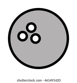 bowling ball equipment icon vector isolated graphic