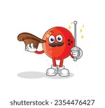 the bowling ball fencer character. cartoon mascot vector