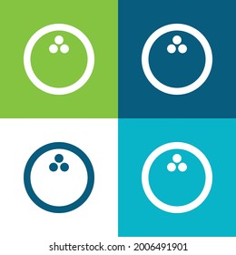 Bola de bolas Plano de cuatro colores conjunto de iconos mínimo