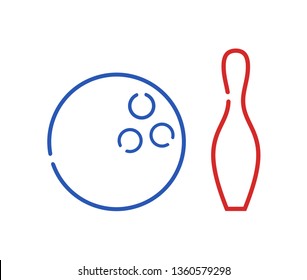 bowling ball flat icon