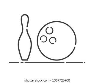 bowling ball flat icon