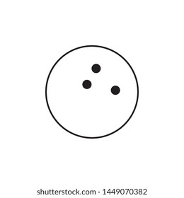 bowling ball flat line icon on white background. simple vector logo art for tournament illustration and sport apps. eps 10