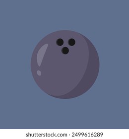 bowling ball in flat vector design.