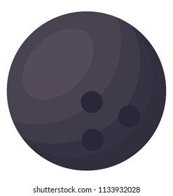 
A bowling ball flat vector icon 
