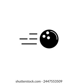 Bowling Ball flat vector icon. Simple solid symbol isolated on white background