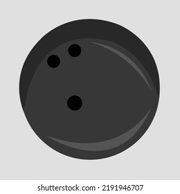 Bowling ball flat vector illustration. Cute bowling ball cartoon vector illustration for graphic design and decorative element