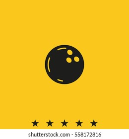 Bowling ball icon.