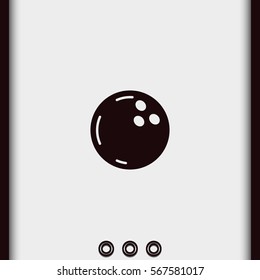 Bowling ball icon.