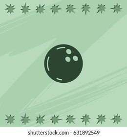 Bowling ball icon.