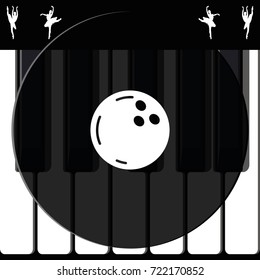 Bowling ball icon.