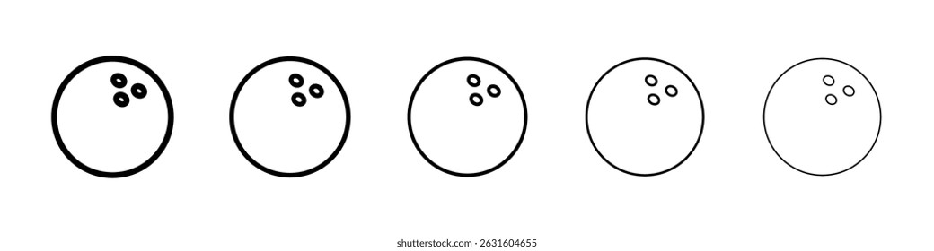 Bowling ball icon in black. Vector illustration for graphic design