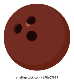 Bowling ball icon. Cartoon illustration of bowling ball vector icon for web