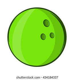 Bowling ball icon, cartoon style