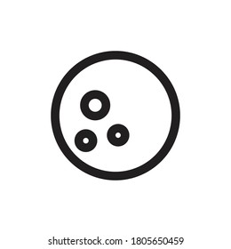 bowling ball icon design black