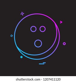 Bowling Ball icon design vector