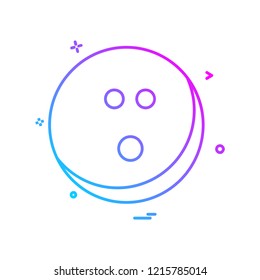 Bowling Ball icon design vector