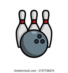 bowling ball icon design vector template