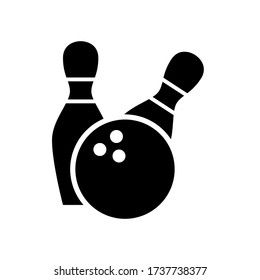 bowling ball icon design vector template