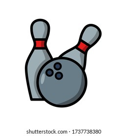 bowling ball icon design vector template