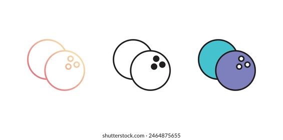 Bowling Ball icon design with white background stock illustration