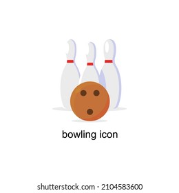 bowling ball icon designed in flat and colorful style in bowling game vector illustration for sports game icon theme