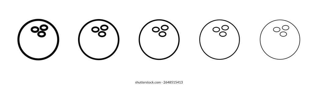Bowling ball icon filled flat sign concept for web design.