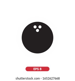 Bowling ball icon flat design