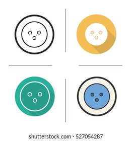 Bowling ball icon. Flat design, linear and color styles. Isolated vector illustrations