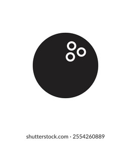 Bowling ball icon Flat line illustration