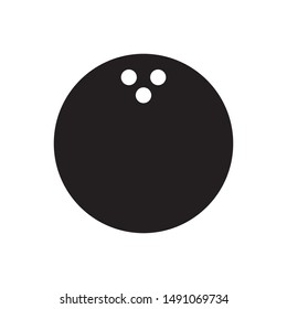 Bowling ball icon. flat simple pictogram. ball with three holes vector illustration