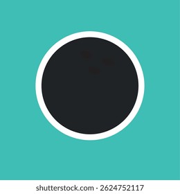 Bowling ball icon flat. Vector illustration