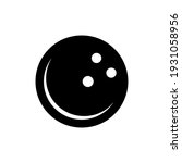 bowling ball icon of glyph style design vector template