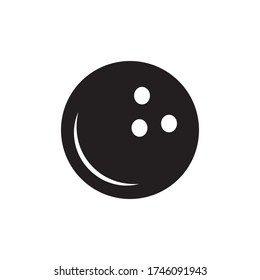 bowling ball icon glyph style design