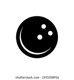 Bowling Ball Icon Of Glyph Style Design Vector Template