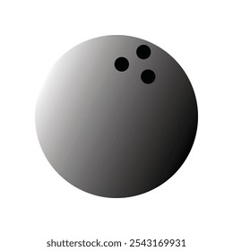 bowling ball icon, hard and has three holes in the ball