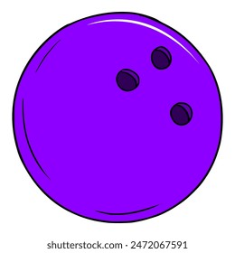 bowling ball icon illustration isoalted vector