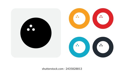 Bowling ball icon illustration isolated vector sign symbol